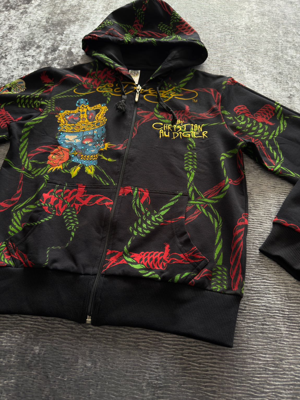 Ed Hardy Taşlı Baskı Detaylı Hırka — görsel 4/11