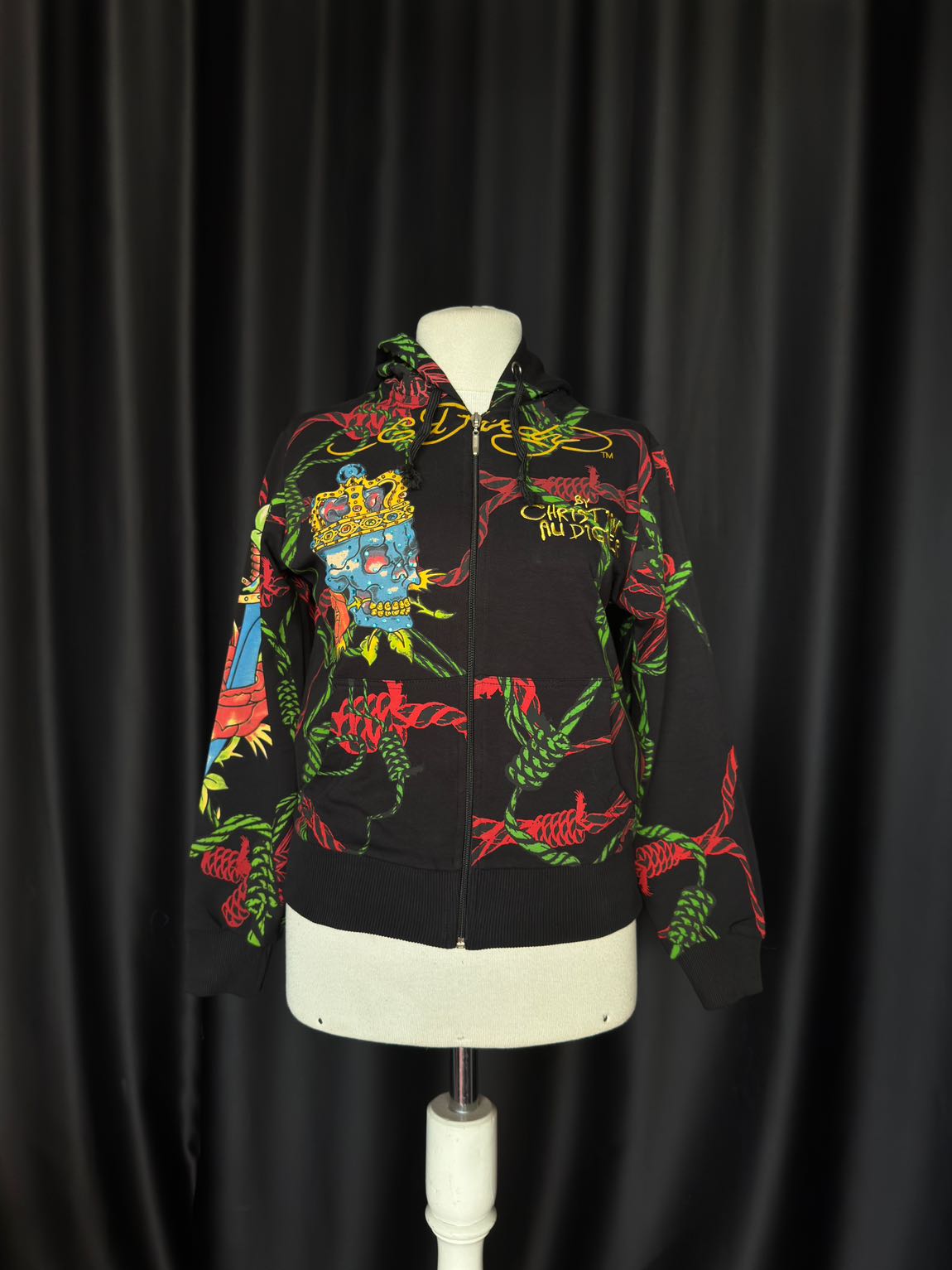 Ed Hardy Taşlı Baskı Detaylı Hırka — görsel 3/11