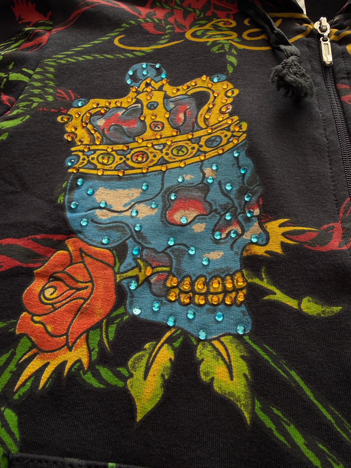 Ed Hardy Taşlı Baskı Detaylı Hırka — görsel 6/11