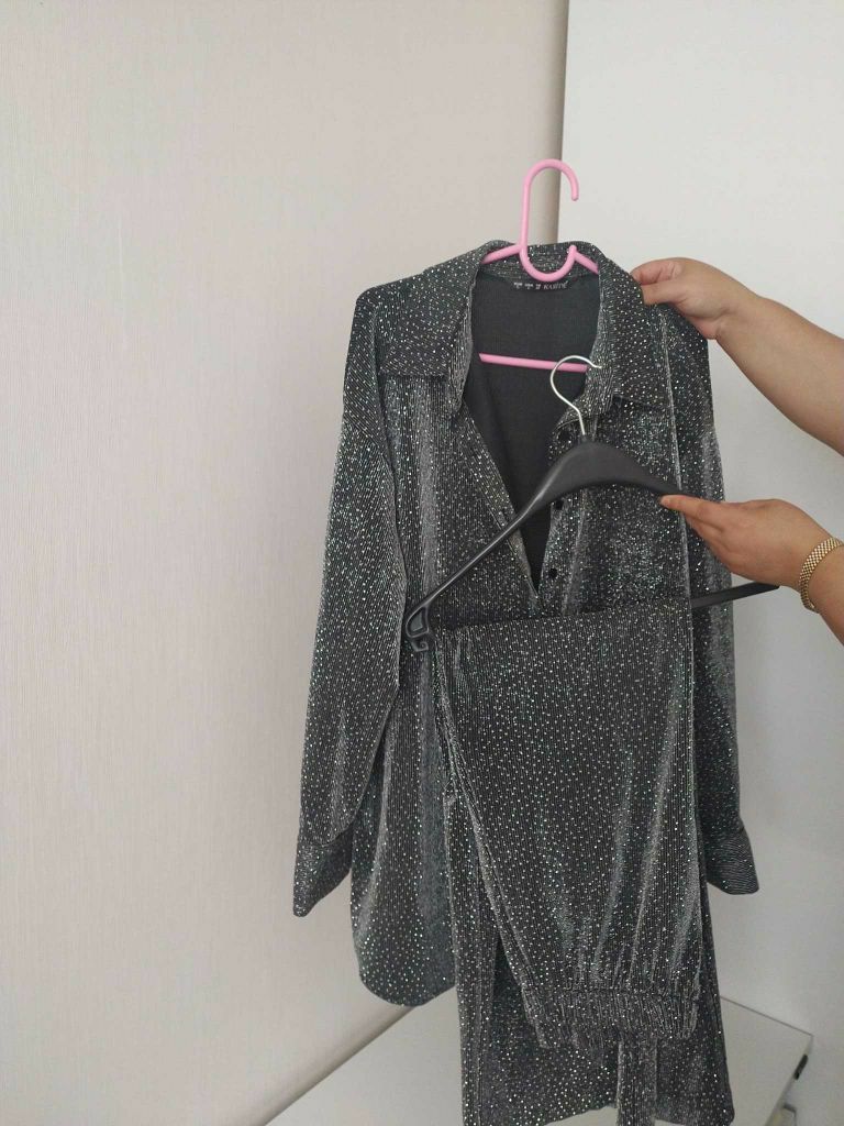 Gümüş pantolonlu takım — görsel 3/4