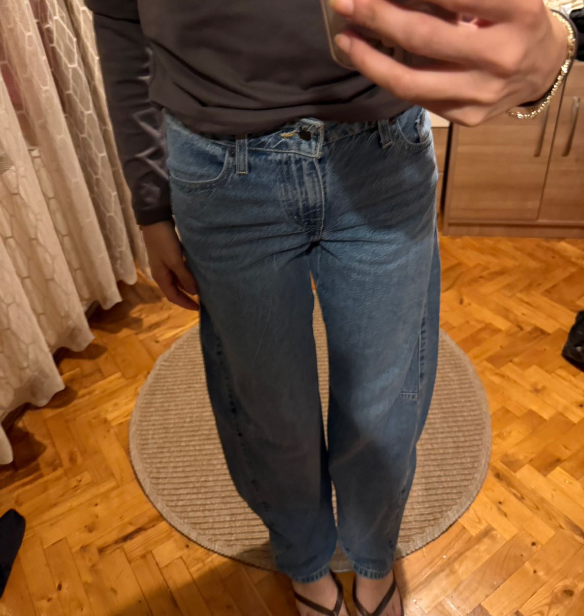 Mavi Bol Paça Jean Pantolon — görsel 2/8