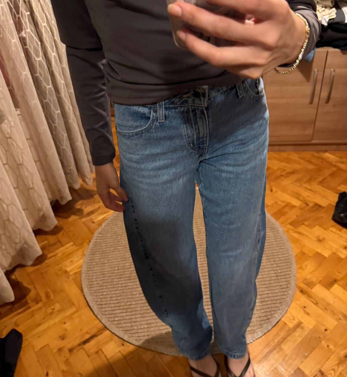 Mavi Bol Paça Jean Pantolon — görsel 3/8