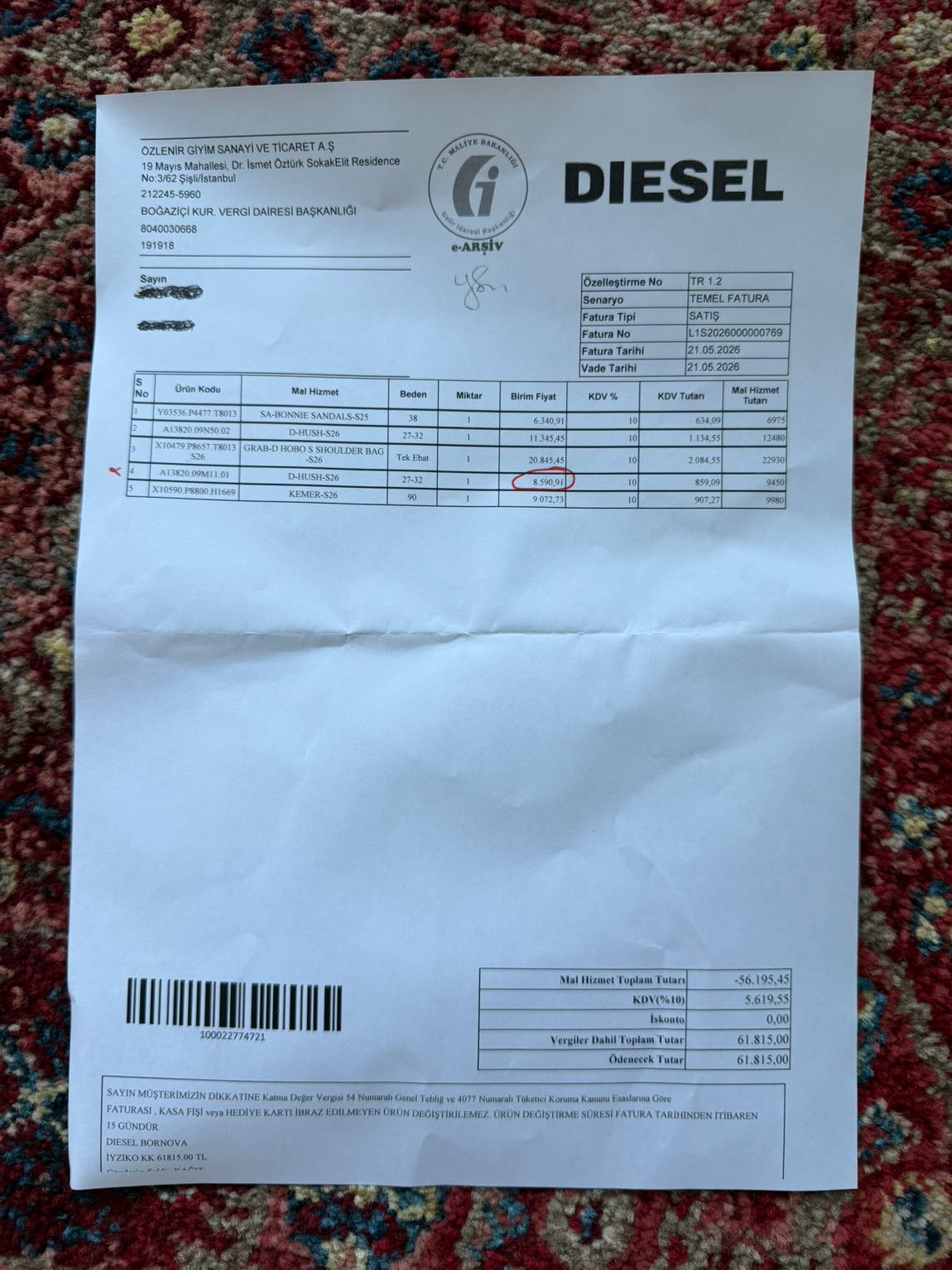 Diesel Düşük Bel Kot Pantolon — görsel 5/10