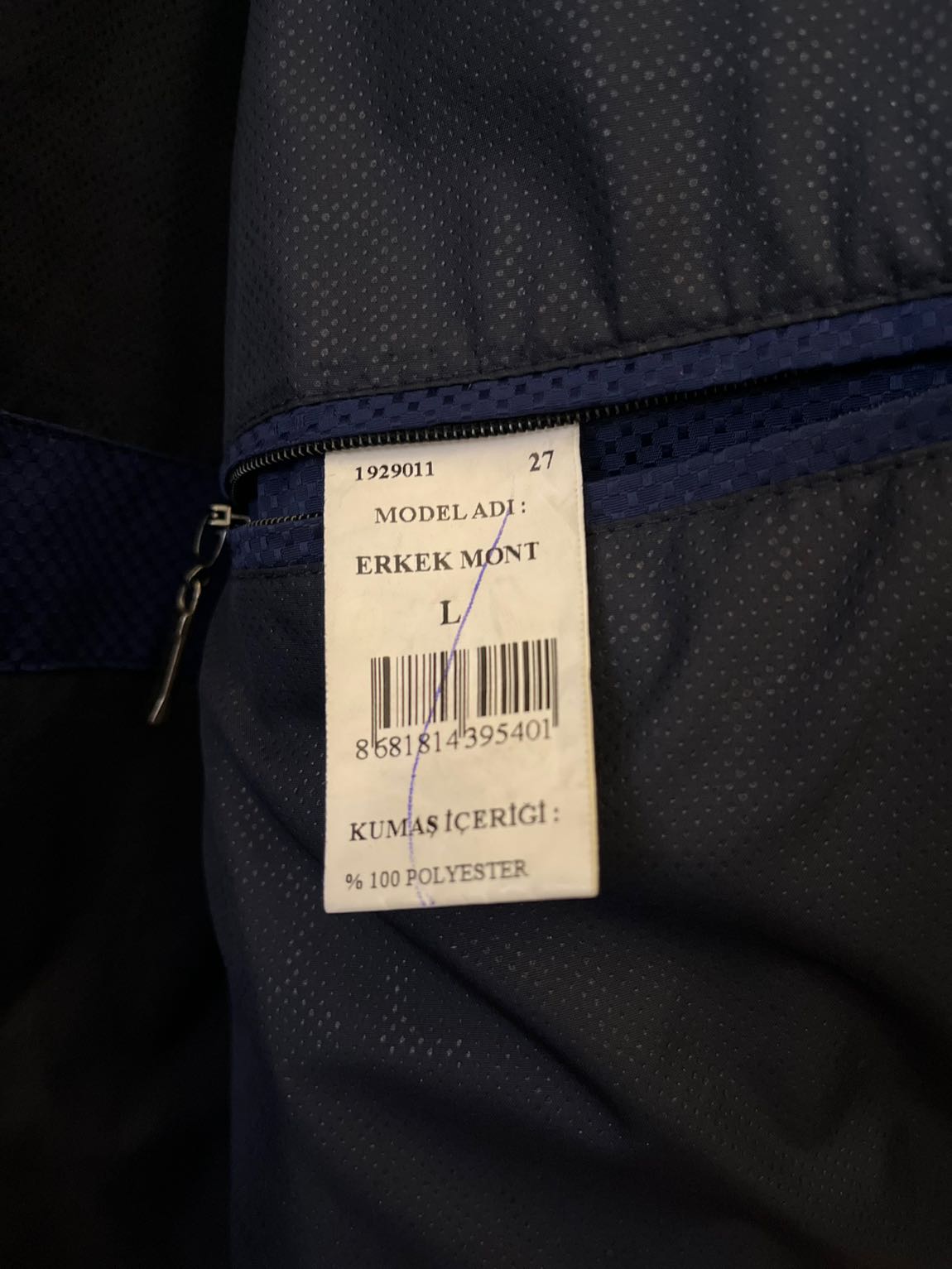 SÜPER PREMİYUM Mavi Kapitone Mont — görsel 7/7