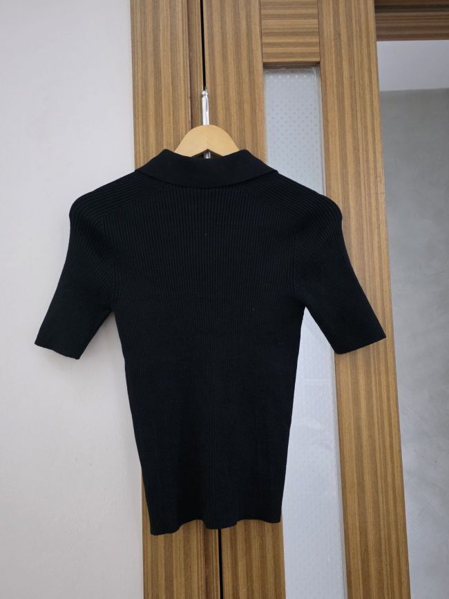 Lacoste Siyah Polo Yaka Kazak — görsel 4/5