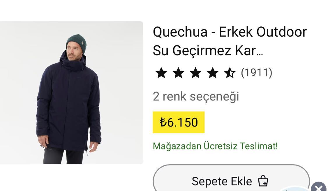 Decathlon -10 Kışlık/Kar Montu — görsel 5/5