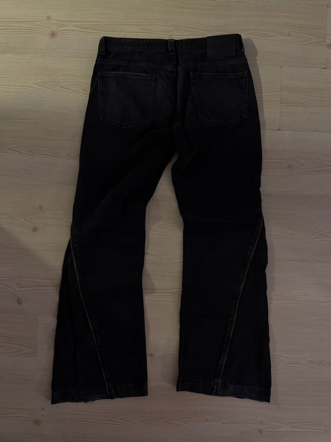 Zara Full Zippered Antrasit Jean Flare — görsel 2/7