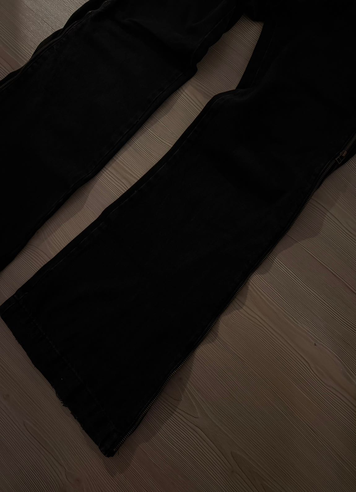 Zara Full Zippered Antrasit Jean Flare — görsel 5/7