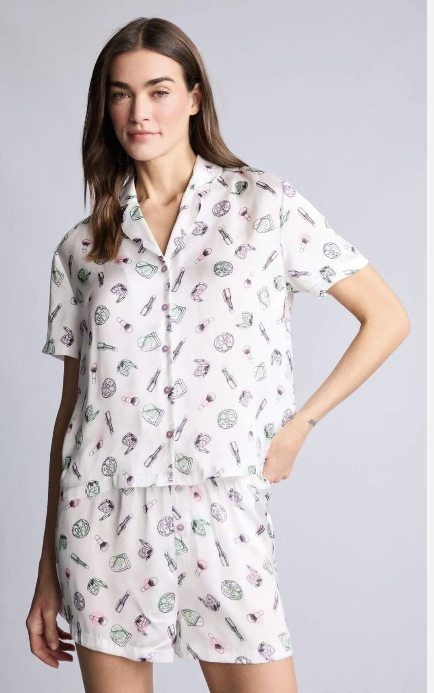 Desenli Pijama tek şort — görsel 4/4