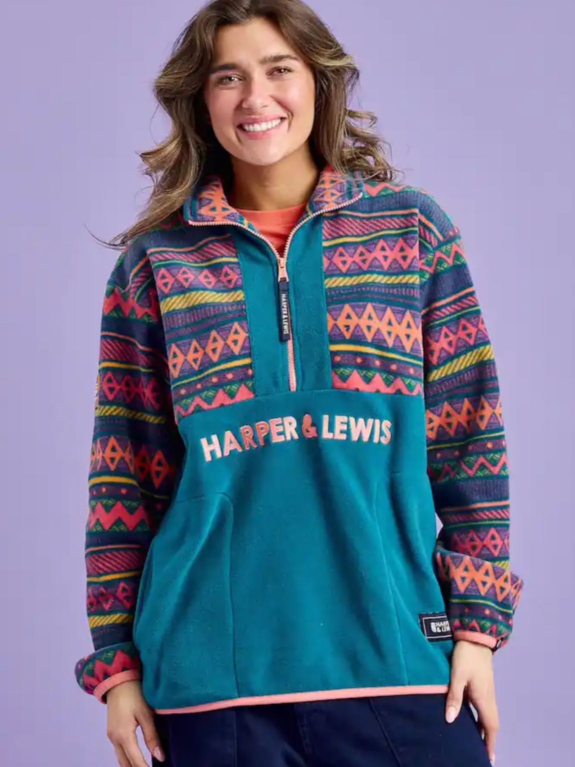 Harper Levis Desenli Polar Sweatshirt — görsel 3/7