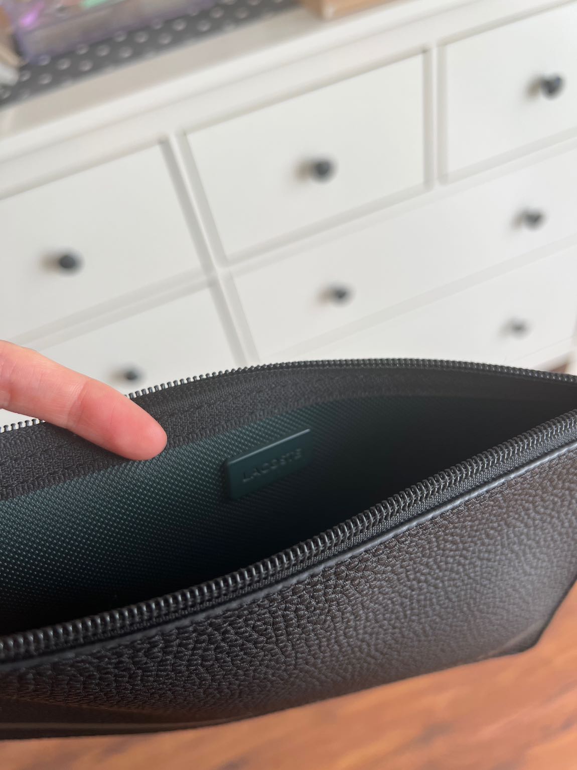 Lacoste orjinal Siyah El Çantası clutch — görsel 3/3