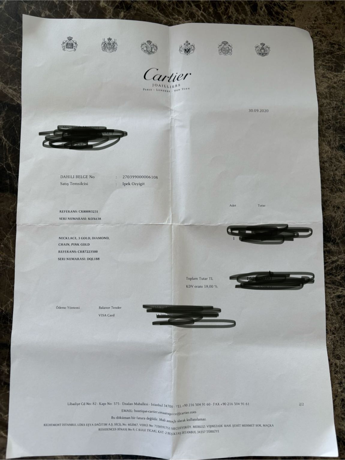 Cartier Trinity Kolye — görsel 10/11