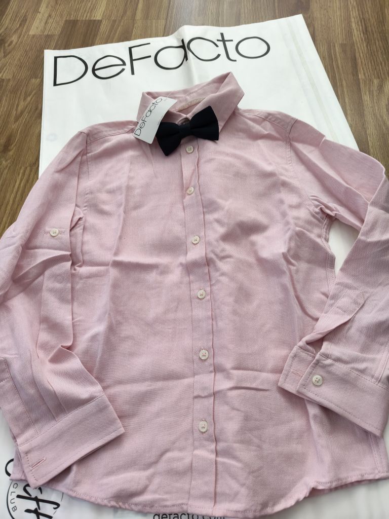 Pembe Gömlek Papyon Seti — görsel 2/4