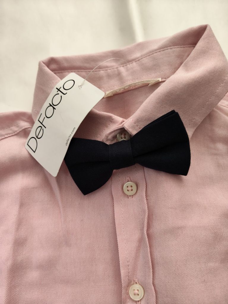 Pembe Gömlek Papyon Seti — görsel 3/4