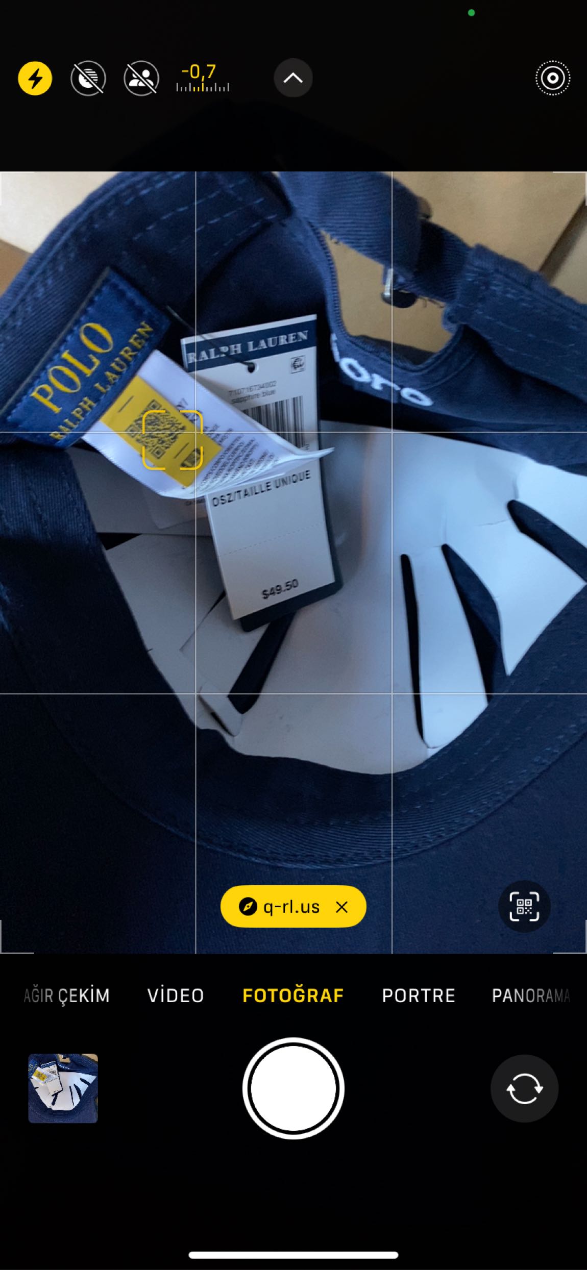 Orjınal Polo Ralph Lauren Lacivert Şapka — görsel 4/5