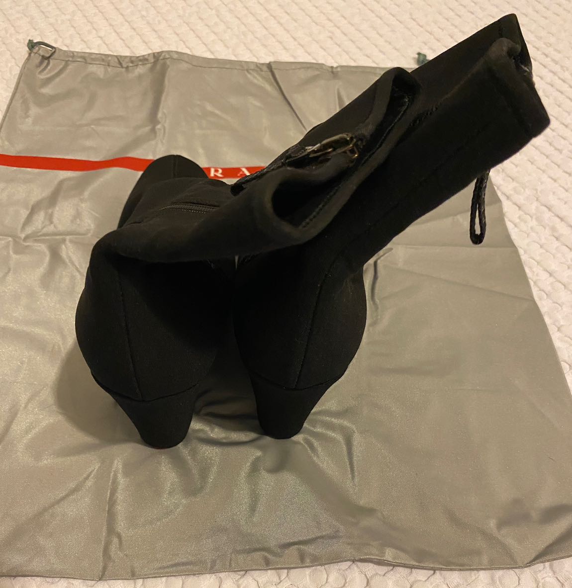 PRADA Siyah Dolgu Topuklu Bot — görsel 5/5