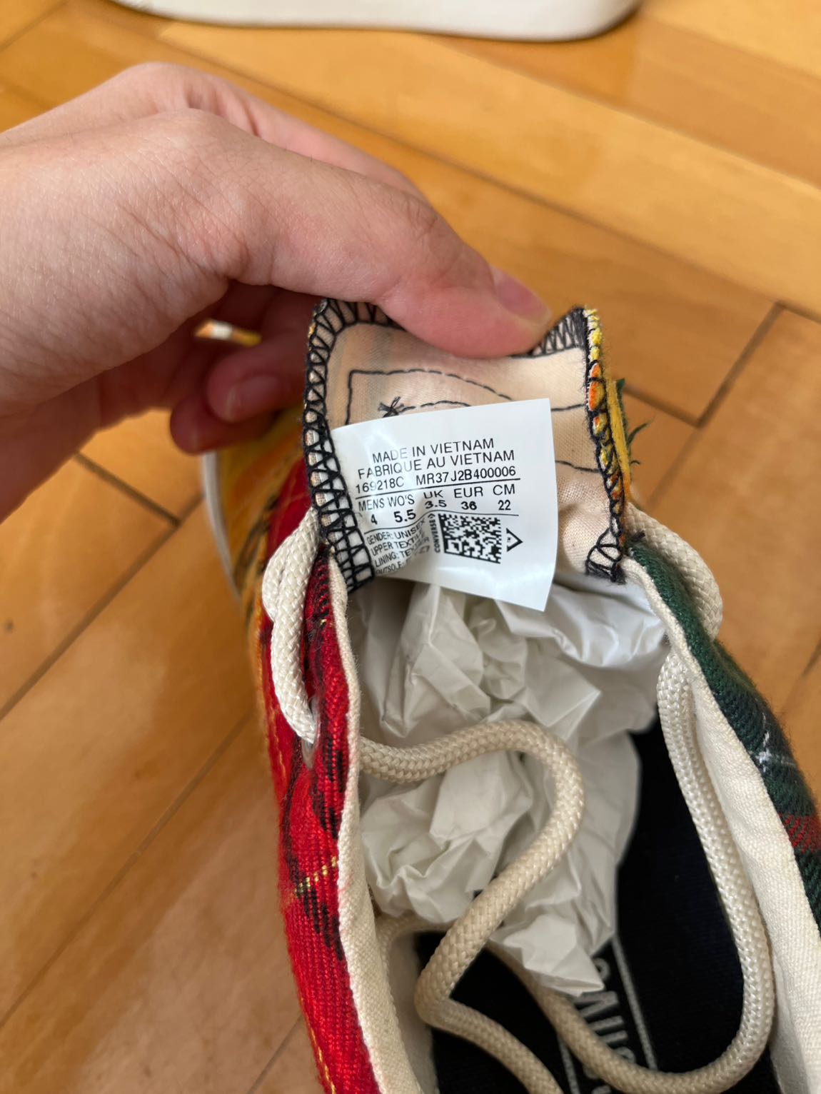 Ekose Desenli Sneaker — görsel 7/7