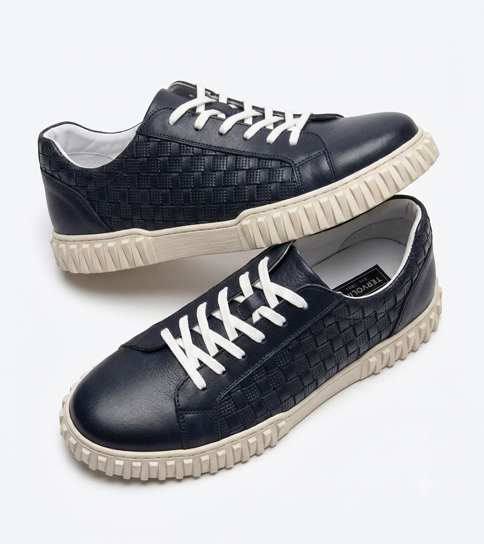 Roberto Botticelli hakiki deri Sneaker — görsel 3/6