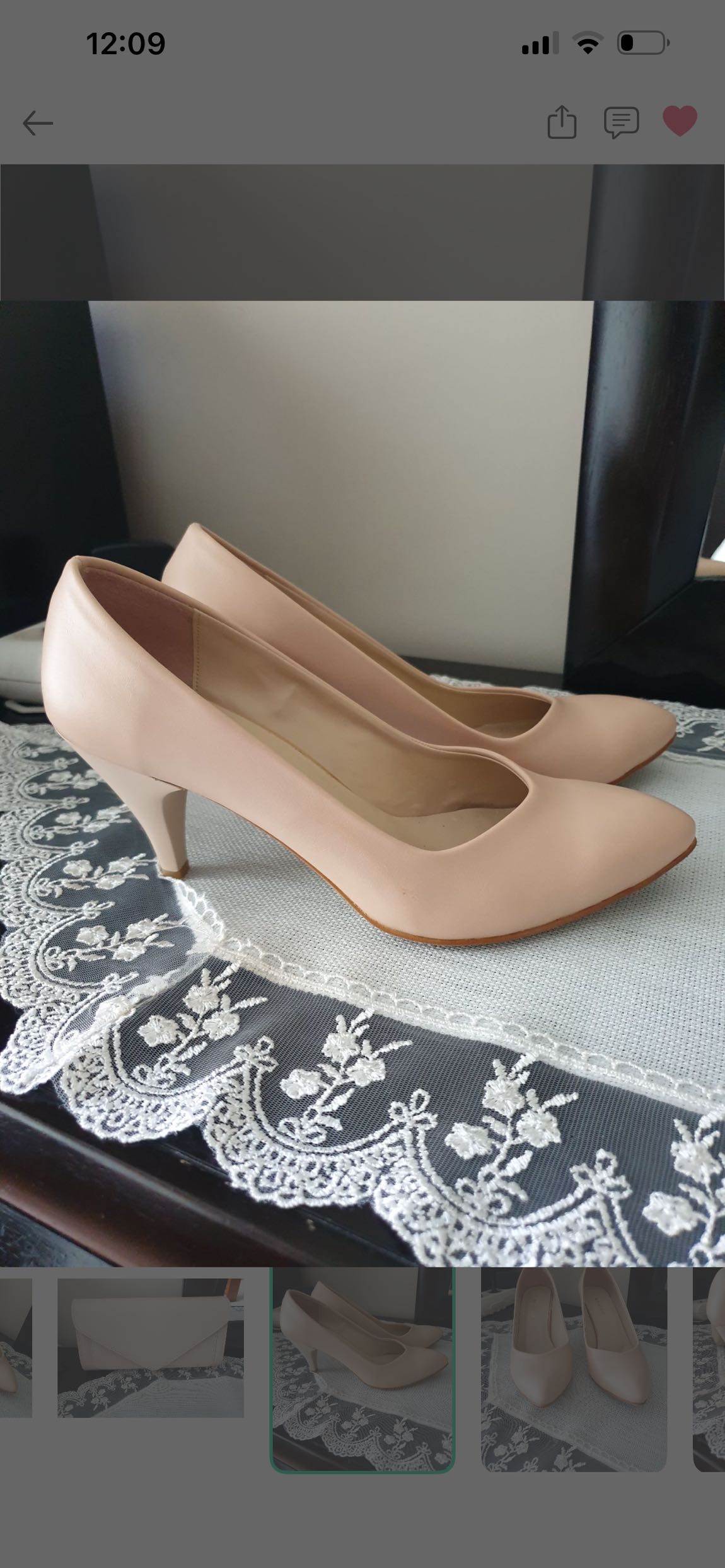 Bej El Çantası ve Stiletto Seti — görsel 3/5