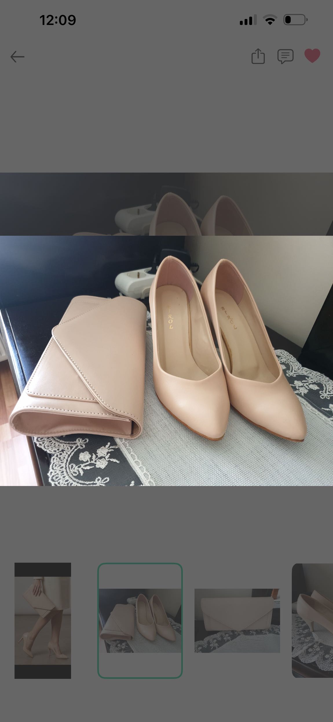 Bej El Çantası ve Stiletto Seti — görsel 2/5