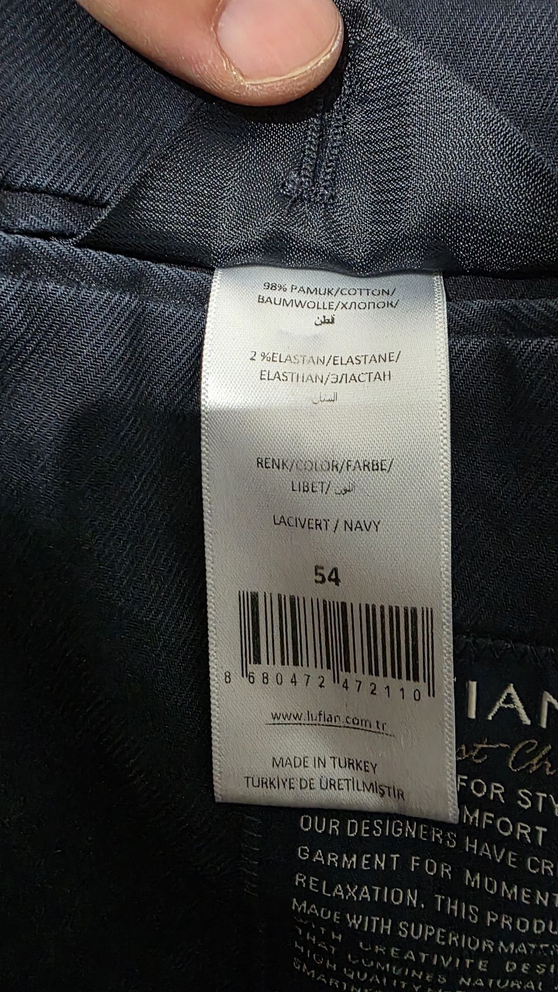 Lufian Lacivert Blazer Kot Ceket — görsel 8/9