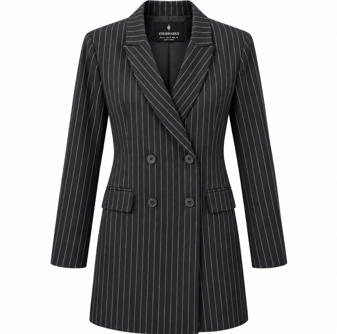 Stradivarius Çizgili Blazer Elbise — görsel 3/6