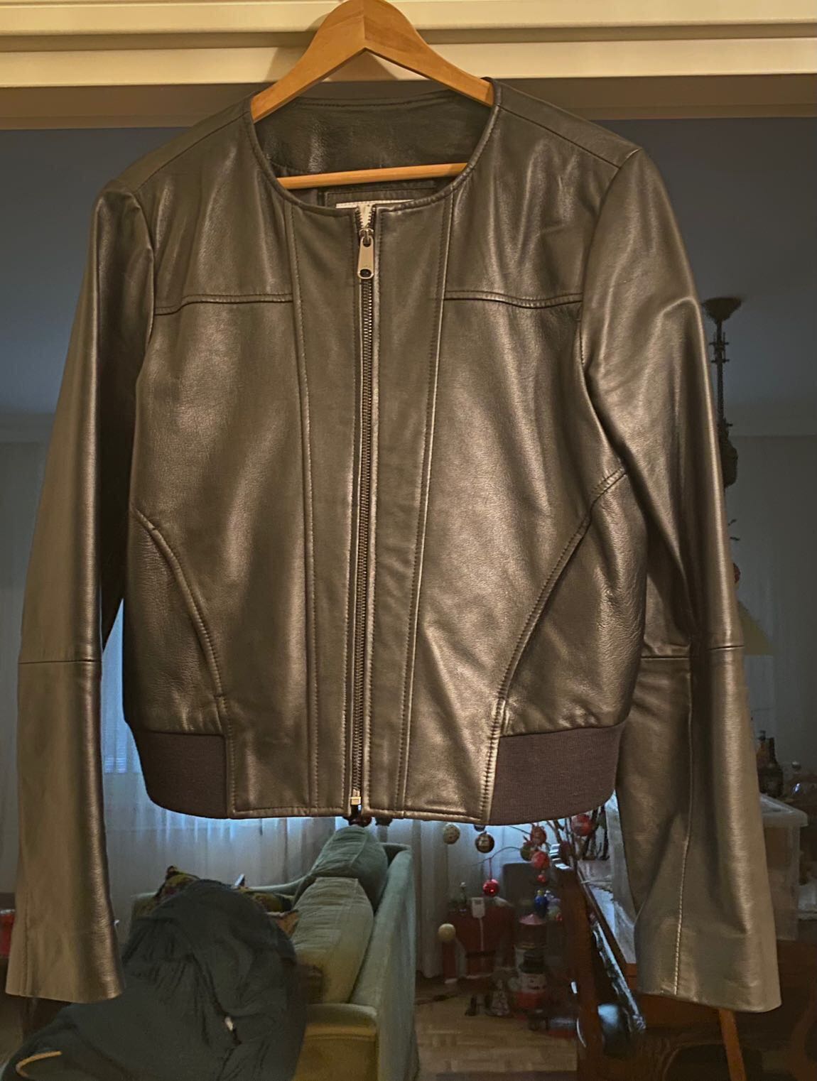 MAX&Co Siyah Deri Bomber Ceket — görsel 4/4