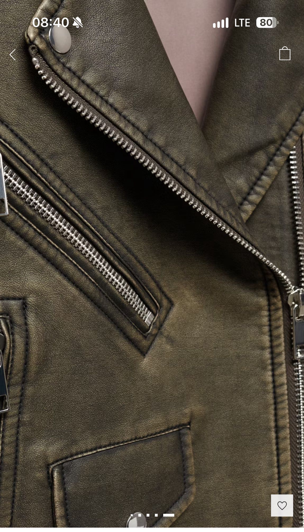 Oversize Eskitilmiş Biker Ceket — görsel 6/6
