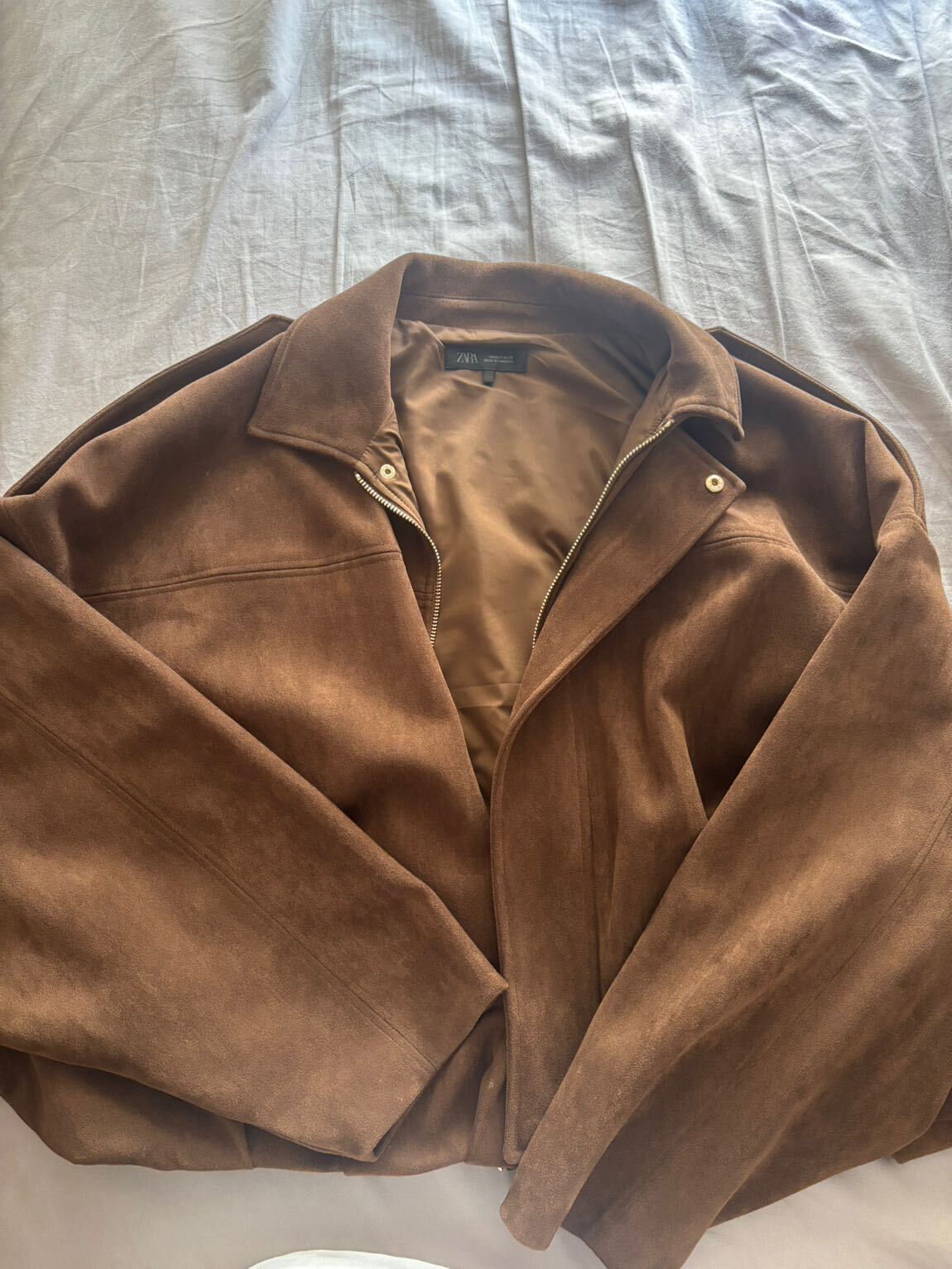Zara Süet Görünümlü Bomber Ceket — görsel 2/5