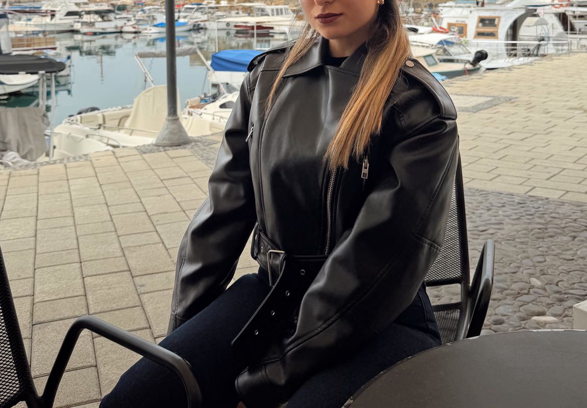 Zara Siyah Deri Ceket — görsel 7/7