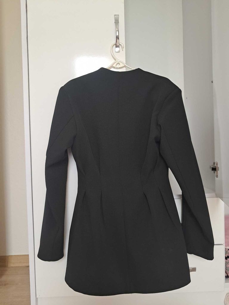 uzun kollu mini Blazer ceket elbise — görsel 4/5