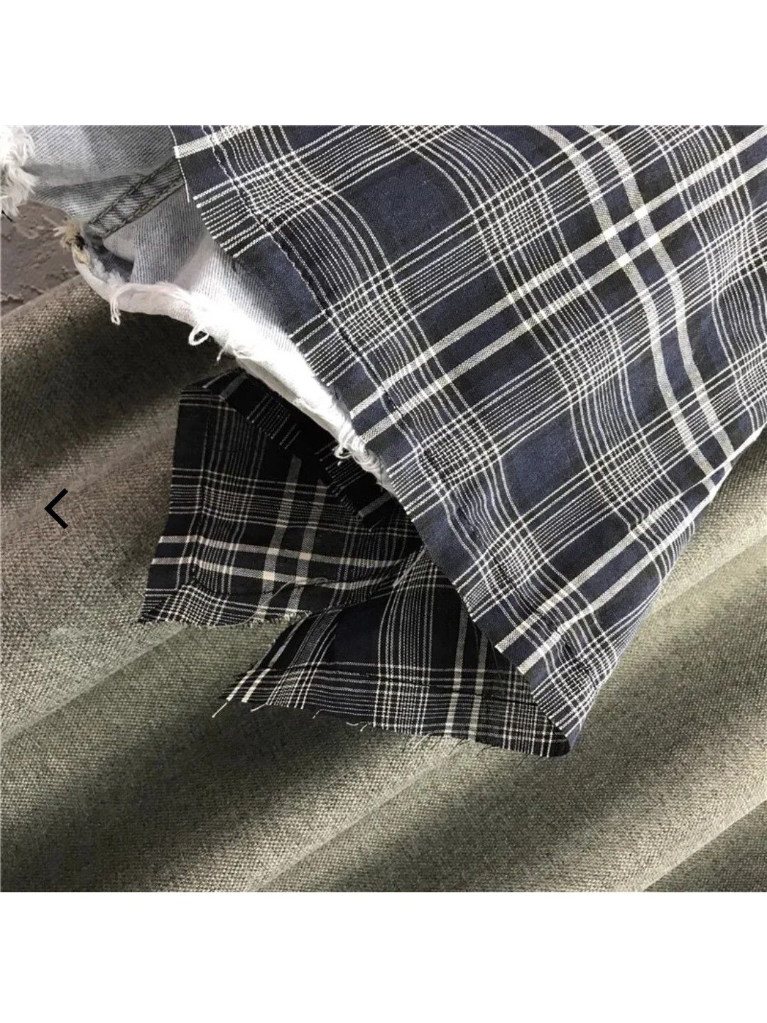 Ekose Denim Şort Etek — görsel 4/5