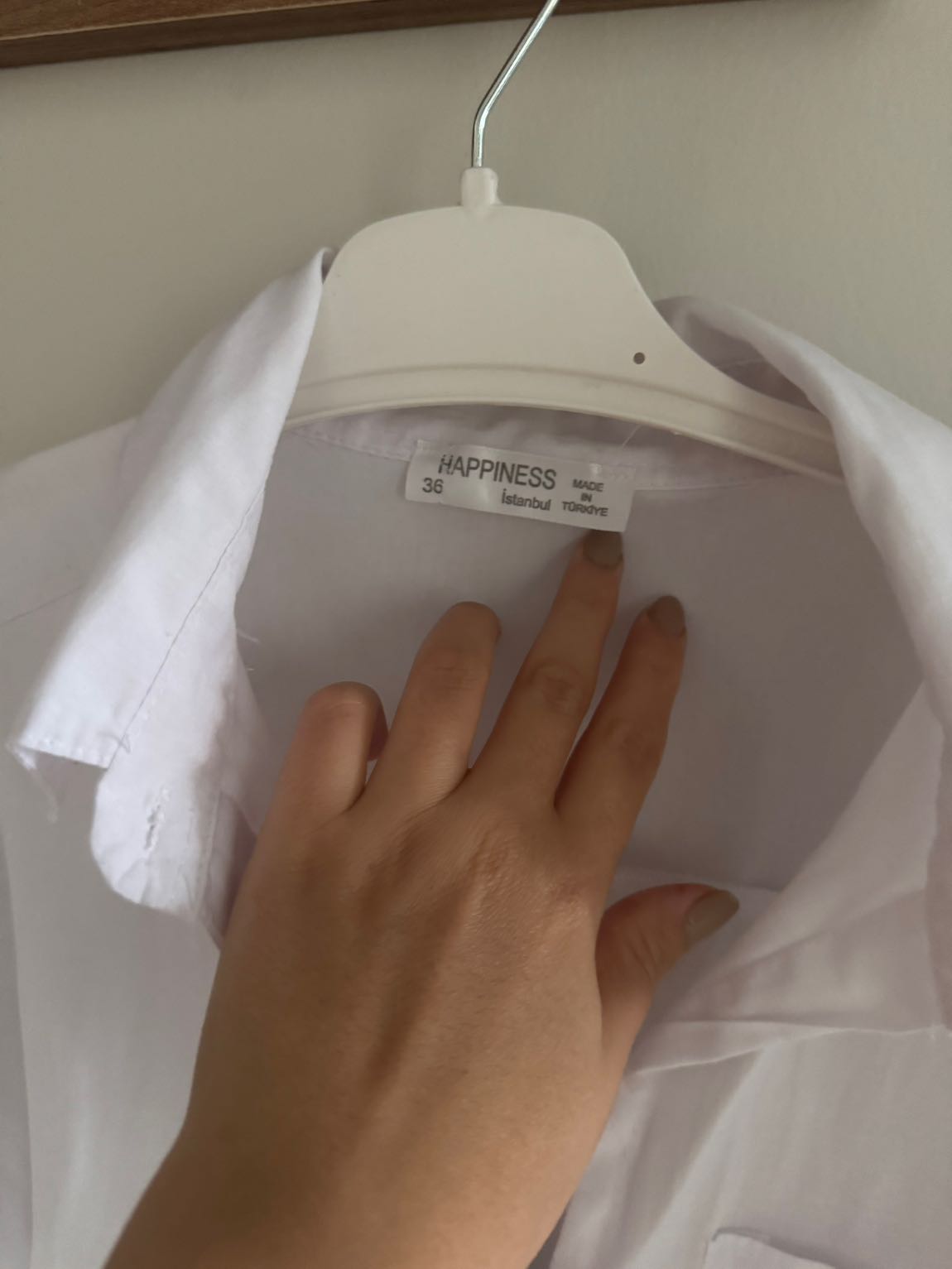 Kadın Beyaz Poplin Gömlek — görsel 5/7