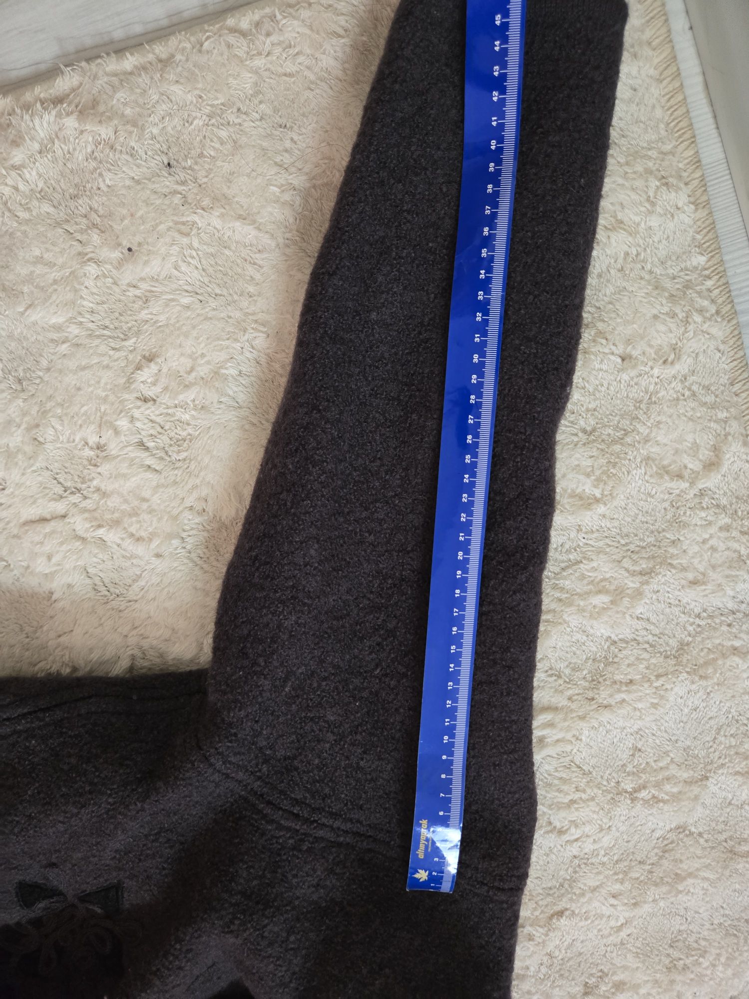 wool saf yün hırka düğmeli blazer — görsel 4/8