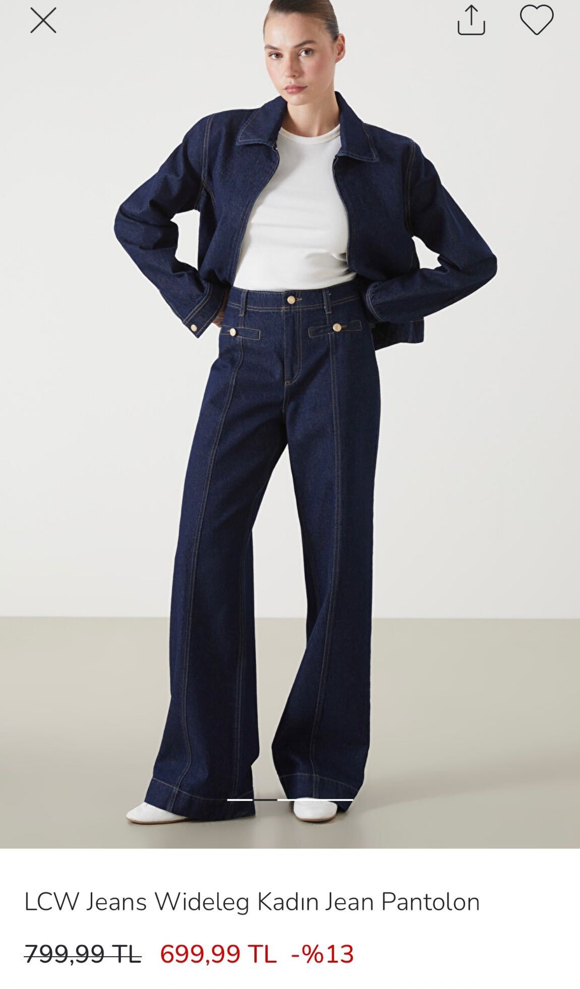 LCW Wideleg Jean Pantolon — görsel 2/13