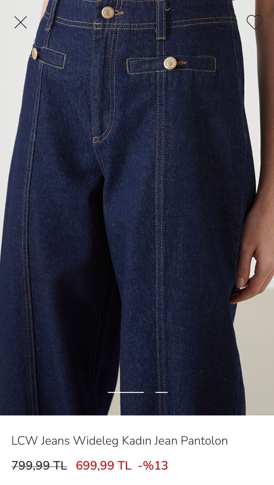LCW Wideleg Jean Pantolon — görsel 5/13