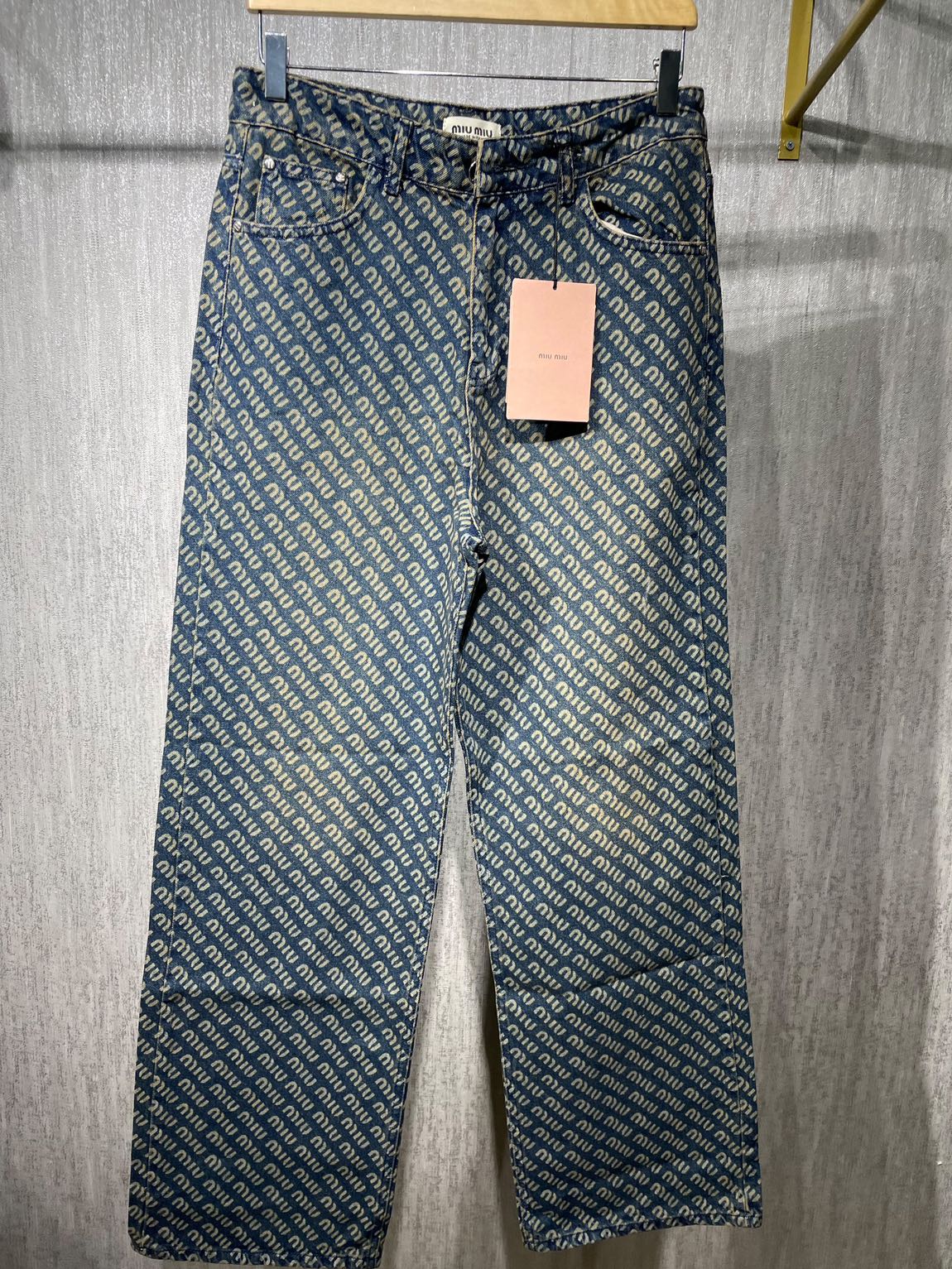 Miu Miu Desenli Jean Pantolon — görsel 2/2