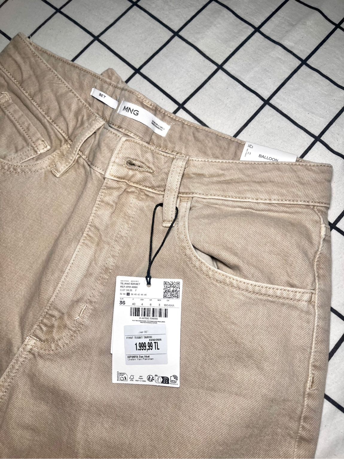 Mango balon kesim normal bel jean — görsel 6/6