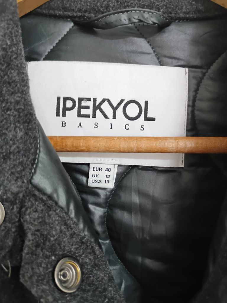 İpekyol Antrasit Kapitone Kaban — görsel 3/4