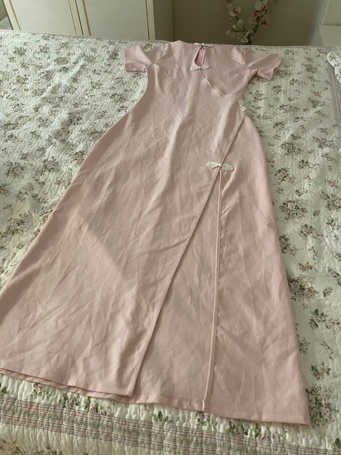 Pembe Qipao Elbise Geleneksel Çin Melek — görsel 5/8