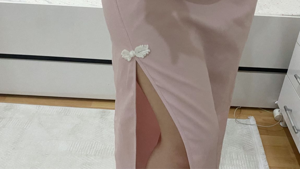 Pembe Qipao Elbise Geleneksel Çin Melek — görsel 8/8
