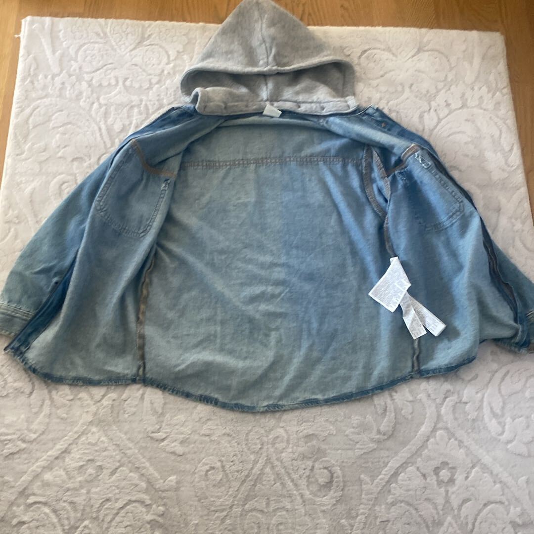ZARA KAPÜŞONLU KOT CEKET — görsel 5/5