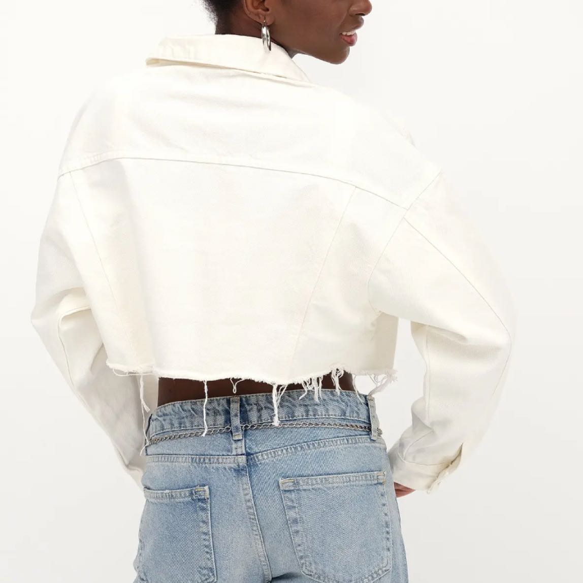Addax crop beyaz ceket — görsel 2/7