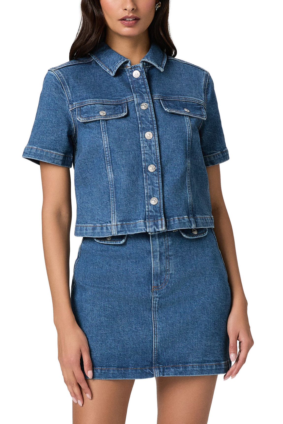 PAIGE Denim ceket Gömlek — görsel 3/11