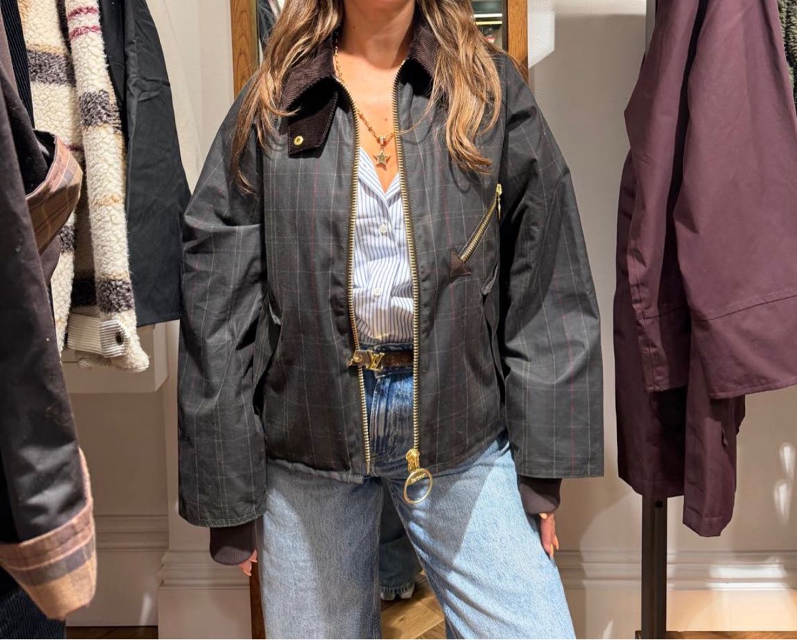 Arlene Checked Waxed Jacket — görsel 3/7