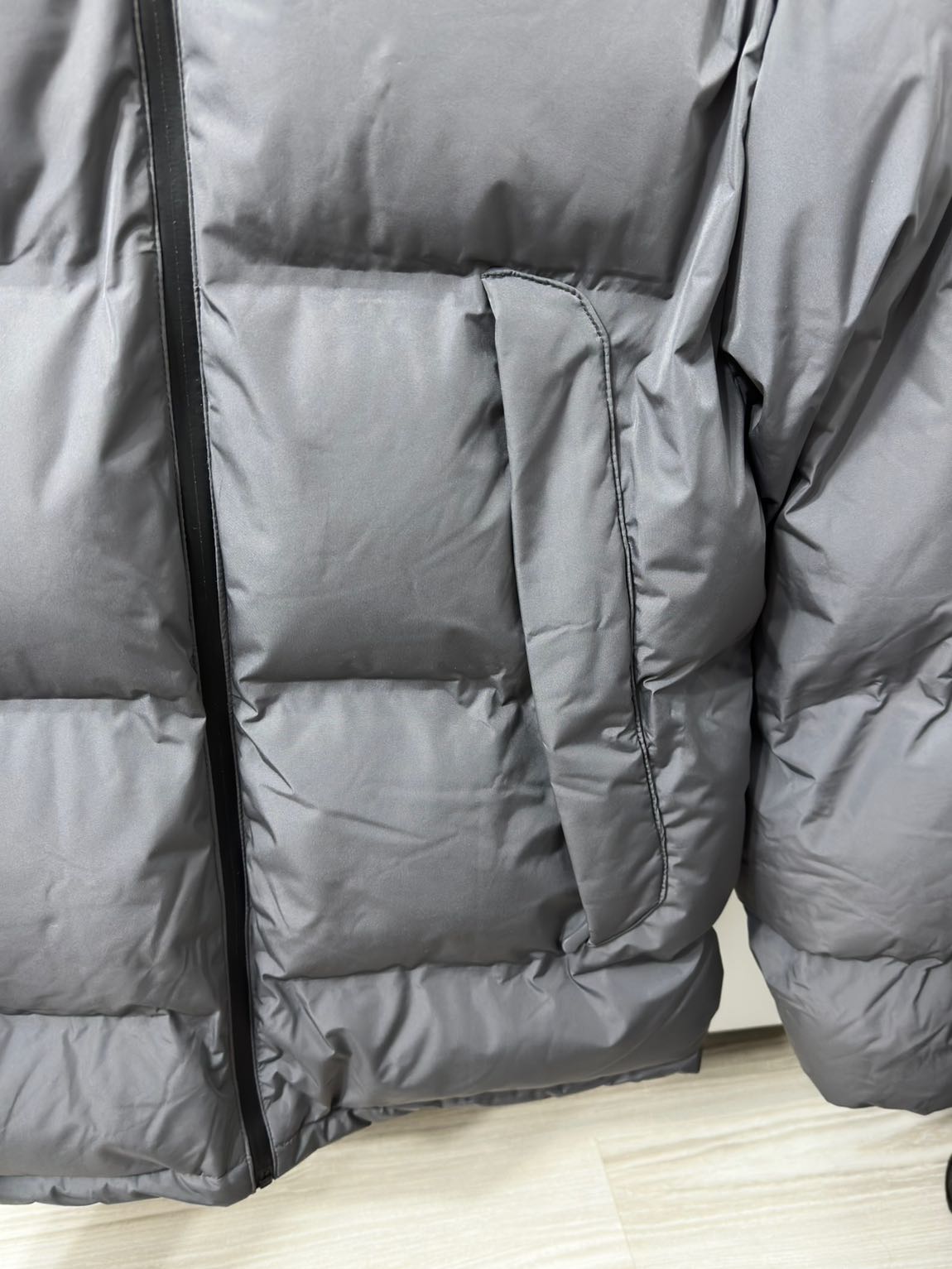Pull&Bear Gri Kapüşonlu Mont — görsel 4/8
