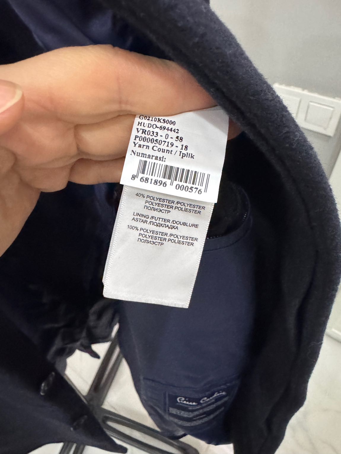 Pierre cardin Lacivert Palto — görsel 4/5