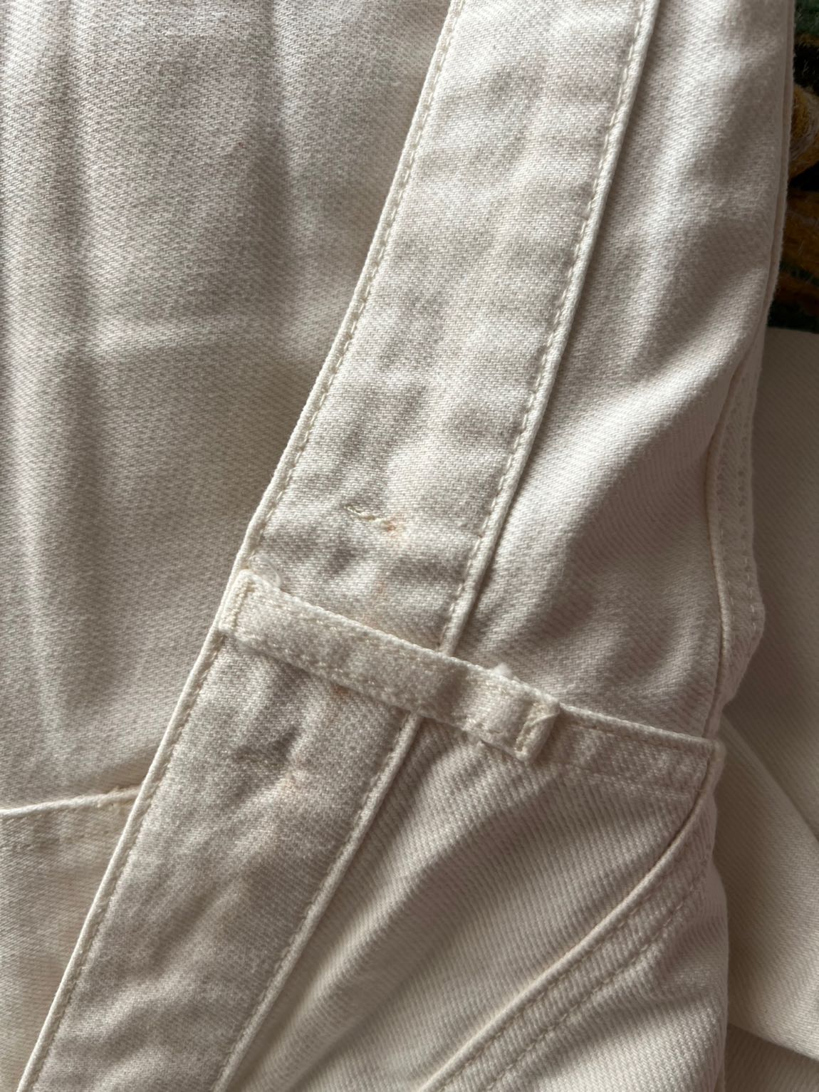 Beyaz\Ekru Wide Leg Jean Pantolon — görsel 5/5