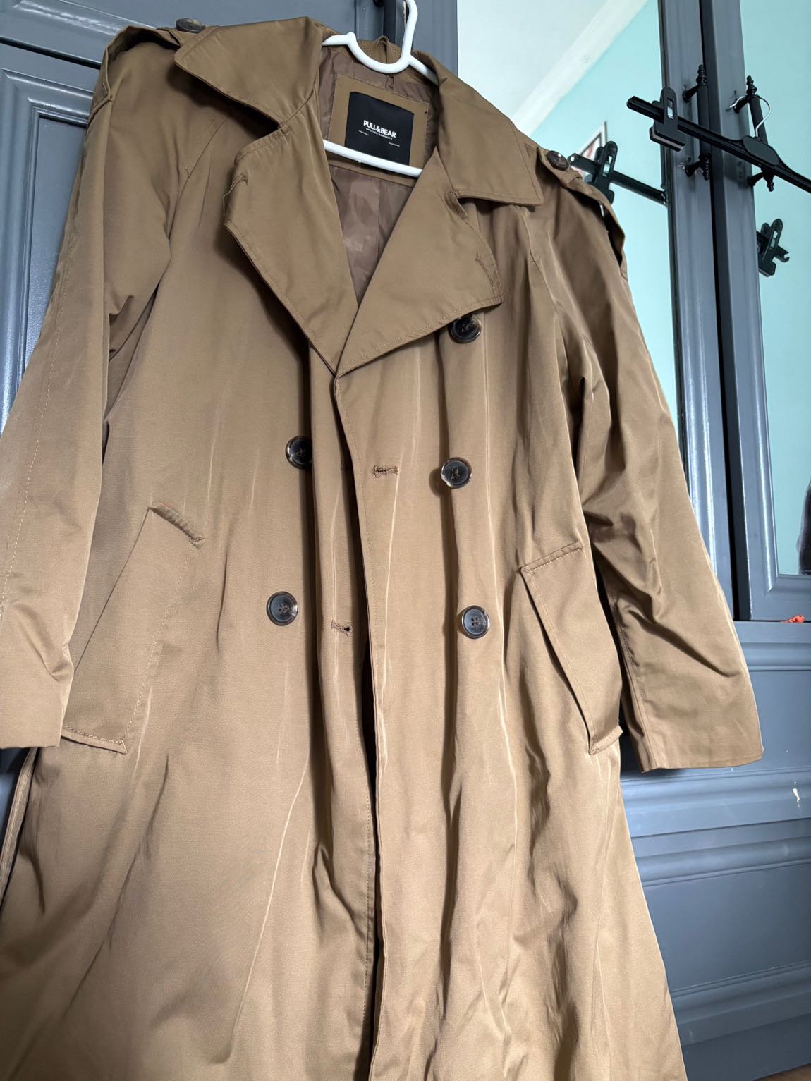 Pull & Bear Taba Trençkot — görsel 4/5