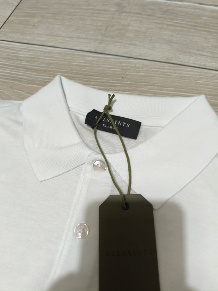 AllSaints Modal Polo Yaka Beyaz T-Shirt — görsel 4/5